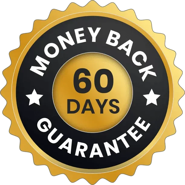 Zinc7 60 day money back guarantee badge for secure supplement purchase